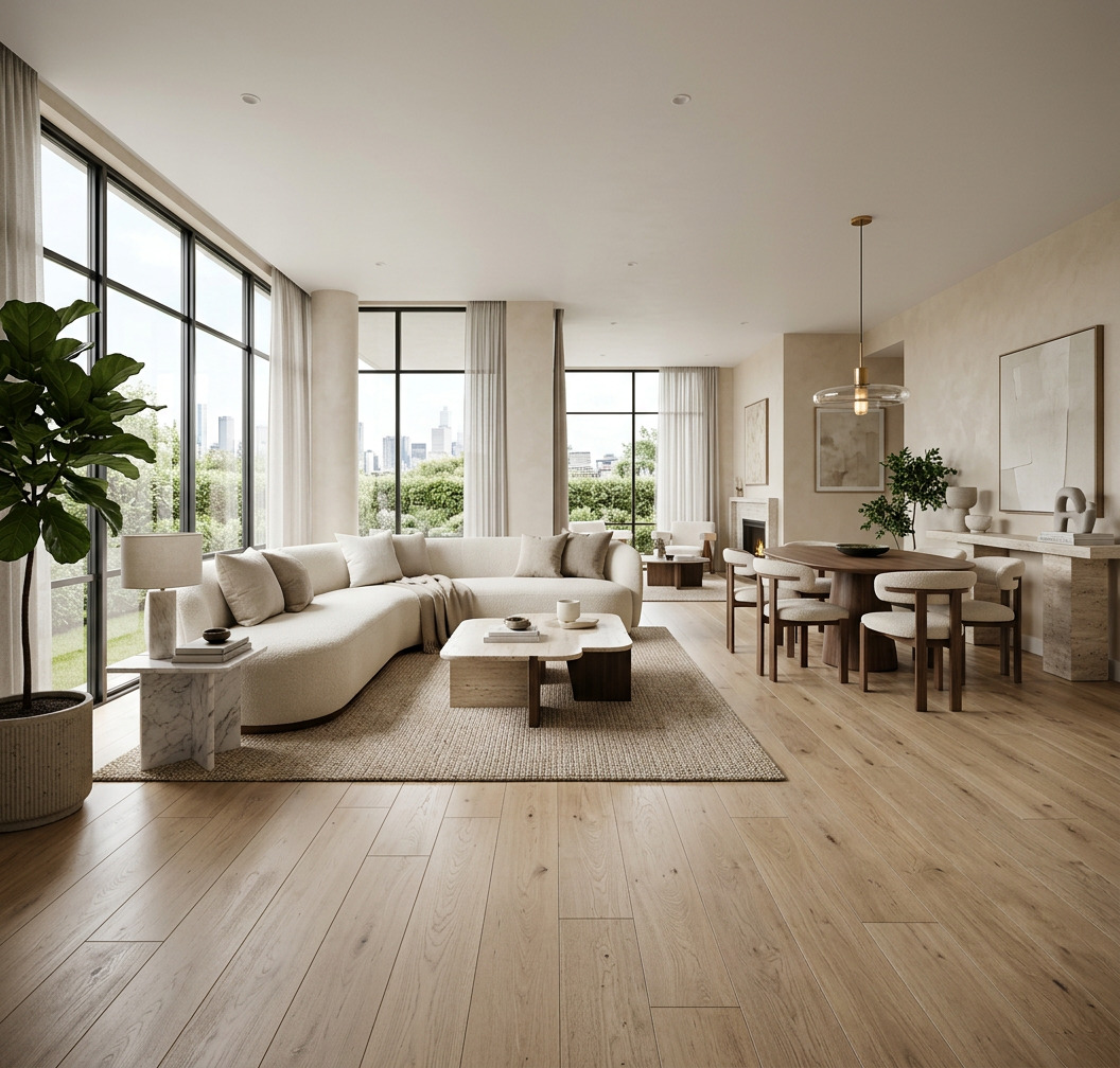 Let natural grain become the backdrop to daily life. | Private Residence